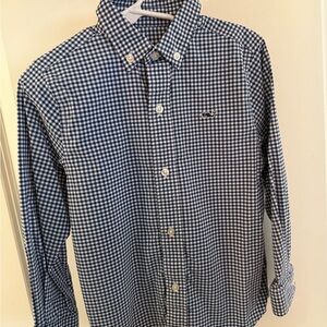 Vineyard Vines Navy and White Checkered Shirt